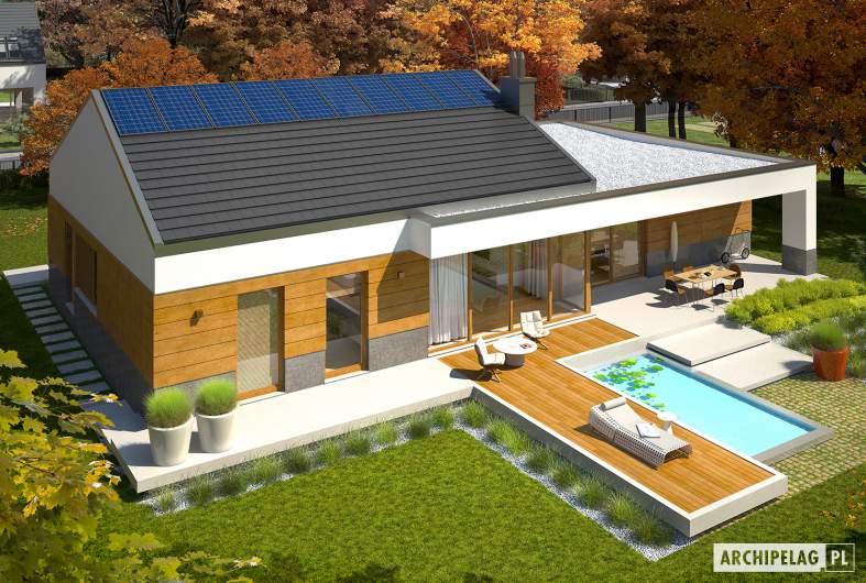 Projekt domu EX 11 G2 (wersja D) - widok z góry