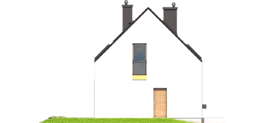 E2 ECONOMIC A - Projekt domu E2 ECONOMIC (wersja A) - elewacja lewa