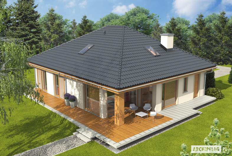 Projekt domu Andrea - widok z góry