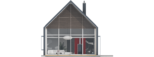 EX 13 Soft - Projekt domu EX 13 soft - elewacja tylna
