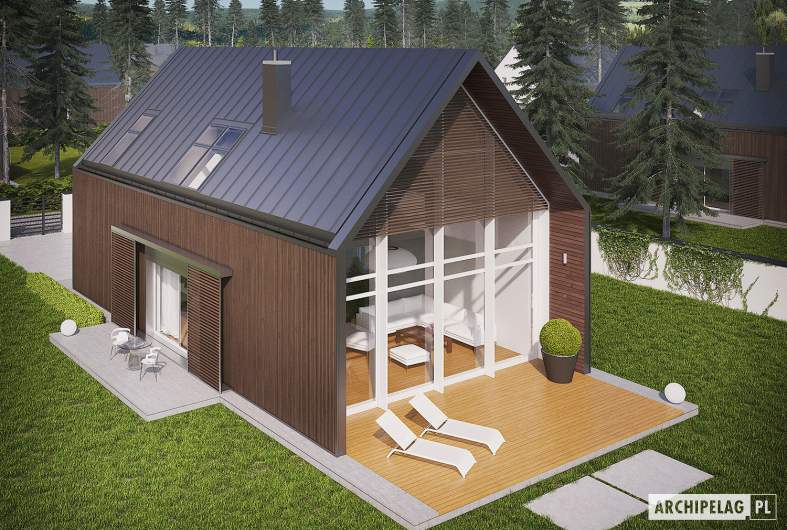 Projekt domu EX 13 soft - widok z góry