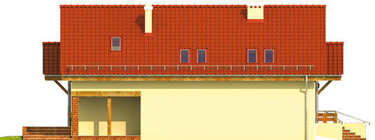 Ksena G1 - Projekt domu Ksenia G1 - elewacja prawa