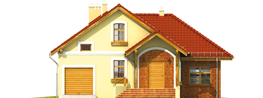 Ksena G1 - Projekt domu Ksenia G1 - elewacja frontowa