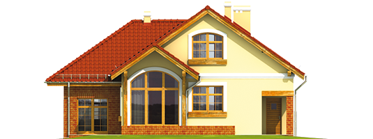 Ksena G1 - Projekt domu Ksenia G1 - elewacja tylna