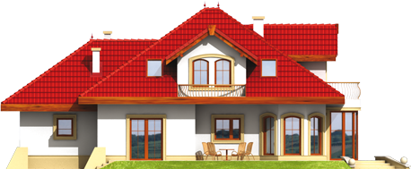 Justine G1 - Projekt domu Justyna G1 - elewacja tylna