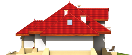 Justine G1 - Projekt domu Justyna G1 - elewacja prawa