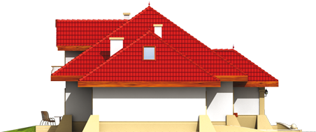 Justine G1 - Projekt domu Justyna G1 - elewacja prawa