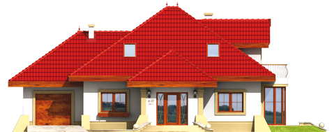 Justine G1 - Projekt domu Justyna G1 - elewacja frontowa