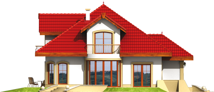 Justine G1 - Projekt domu Justyna G1 - elewacja lewa