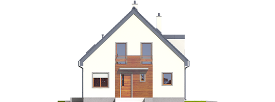 Adriana II - Projekty domów ARCHIPELAG - Adriana II - elewacja frontowa