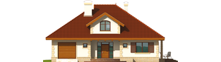 Projekt domu Fifi G1 - elewacja frontowa