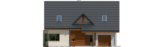 Demi G1 A - Projekt domu Demi G1 (wersja A) - elewacja frontowa