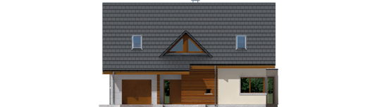 Demi G1 A - Projekt domu Demi G1 (wersja A) - elewacja frontowa