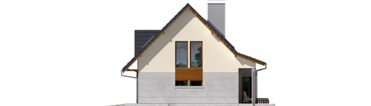 Demi G1 A - Projekt domu Demi G1 (wersja A) - elewacja prawa