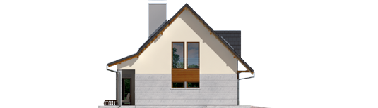Demi G1 A - Projekt domu Demi G1 (wersja A) - elewacja prawa