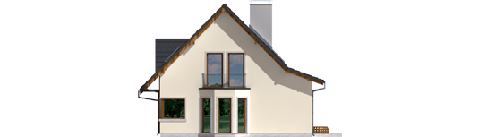 Demi G1 A - Projekt domu Demi G1 (wersja A) - elewacja lewa