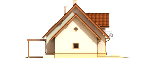 Kajm G1 - Projekty domów ARCHIPELAG - Kajka G1 - elewacja lewa