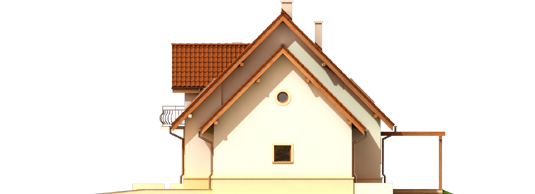 Kajm G1 - Projekty domów ARCHIPELAG - Kajka G1 - elewacja lewa