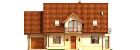 Kajm G1 - Projekty domów ARCHIPELAG - Kajka G1 - elewacja frontowa