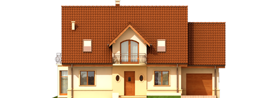 Kajm G1 - Projekty domów ARCHIPELAG - Kajka G1 - elewacja frontowa