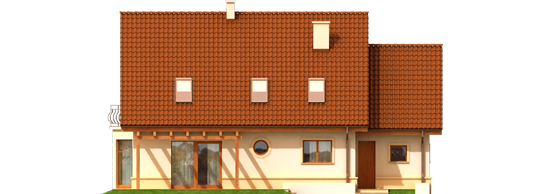 Kajm G1 - Projekty domów ARCHIPELAG - Kajka G1 - elewacja tylna