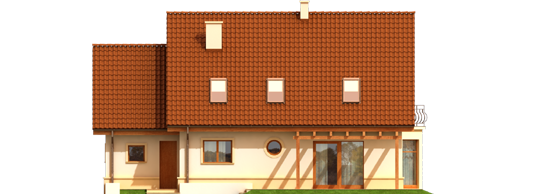 Kajm G1 - Projekty domów ARCHIPELAG - Kajka G1 - elewacja tylna