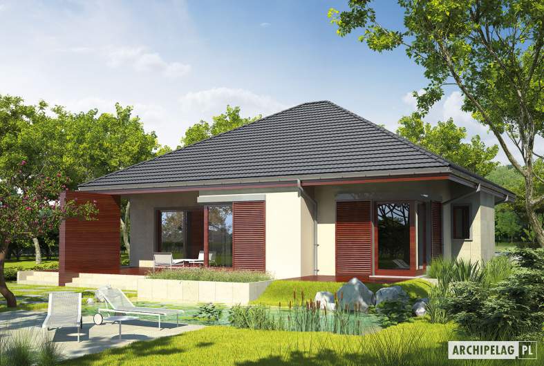 Projekt domu Dylan G1 - wizualizacja ogrodowa