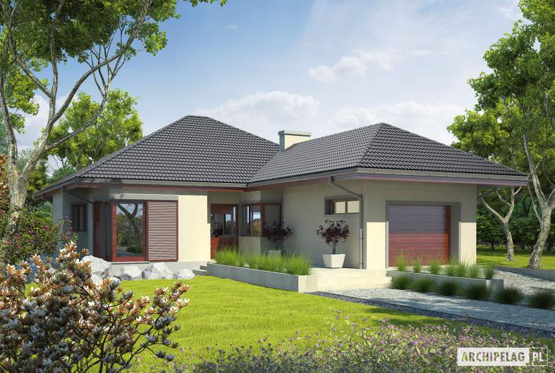 Projekt domu Dylan G1 - wizualizacja frontowa
