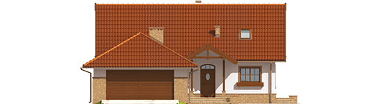 Lote II G2 - Projekty domów ARCHIPELAG - Lote II G2 - elewacja frontowa