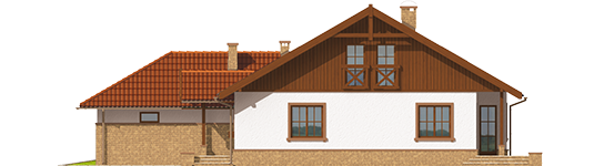 Lote II G2 - Projekty domów ARCHIPELAG - Lote II G2 - elewacja prawa
