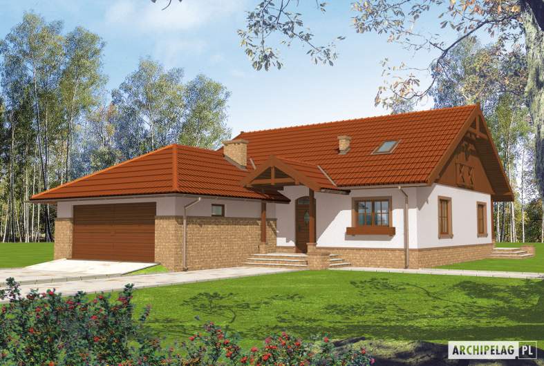 Projekt domu Lote II G2 - Projekty domów ARCHIPELAG - Lote II G2 - wizualizacja frontowa