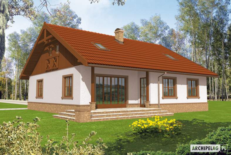 Projekt domu Lote II G2 - Projekty domów ARCHIPELAG - Lote II G2 - wizualizacja ogrodowa