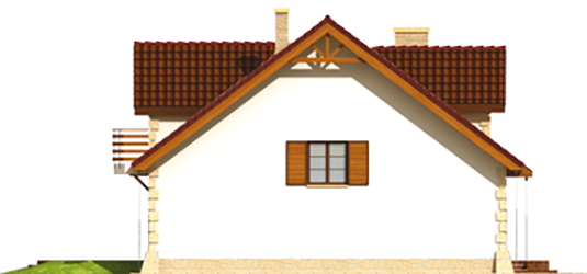 Salmon - Projekt domu Salomea - elewacja lewa