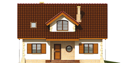 Salmon - Projekt domu Salomea - elewacja frontowa