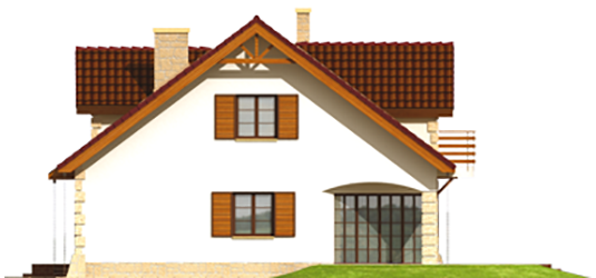 Salmon - Projekt domu Salomea - elewacja tylna