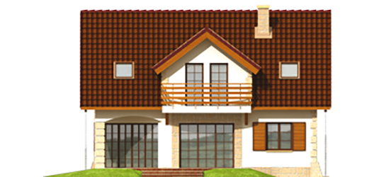 Salmon - Projekt domu Salomea - elewacja prawa