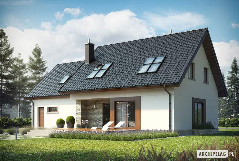 Projekt domu Marcin G2 MULTI-COMFORT - wizualizacja ogrodowa