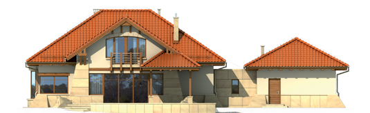 Edward II G2 - Projekt domu Edward II G2 - elewacja tylna