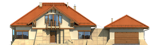 Edward II G2 - Projekt domu Edward II G2 - elewacja frontowa