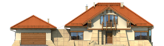 Edward II G2 - Projekt domu Edward II G2 - elewacja frontowa