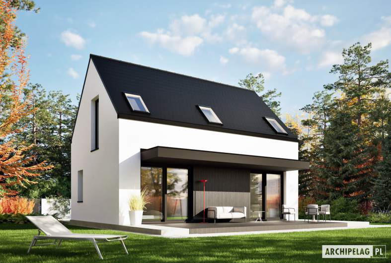 Projekt domu Mini 21 (wersja B) PLUS - wizualizacja ogrodowa