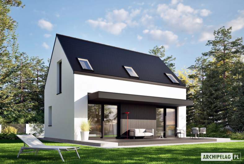 Projekt domu Mini 21 (wersja B) PLUS - wizualizacja ogrodowa