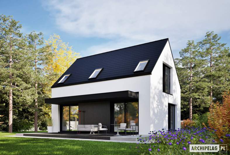 Projekt domu Mini 21 (wersja B) PLUS - wizualizacja ogrodowa