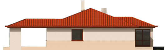 Nara - Projekt domu Nara (z wiatą) - elewacja prawa