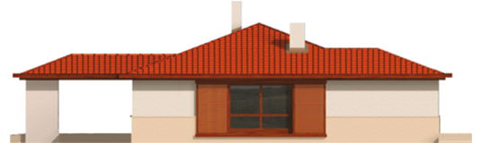 Nara - Projekt domu Nara (z wiatą) - elewacja lewa