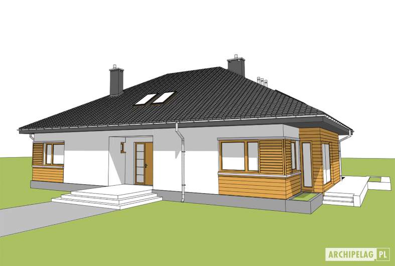 Projekt domu Marcel - widok od frontu