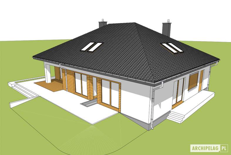 Projekt domu Marcel - widok z góry