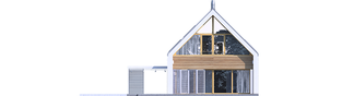 Projekt domu EX 19 II G2 ENERGO PLUS - elewacja tylna