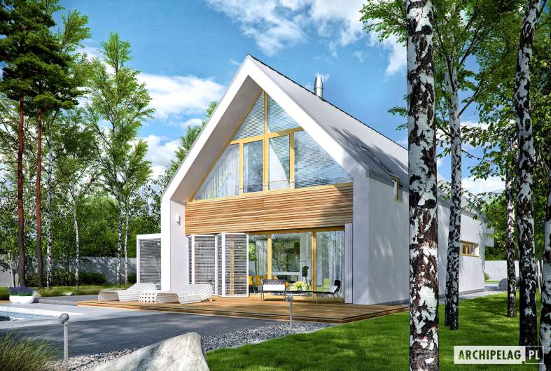 Projekt domu EX 19 II G2 ENERGO PLUS - wizualizacja ogrodowa