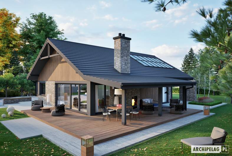 Projekt domu India G2 (wersja C) ENERGO PLUS – widok z góry